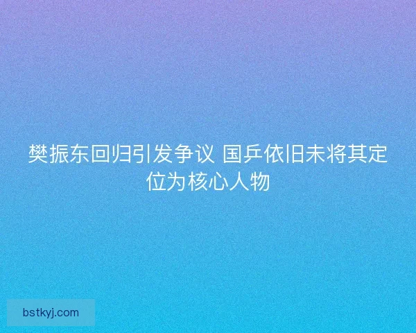 樊振东回归引发争议 国乒依旧未将其定位为核心人物